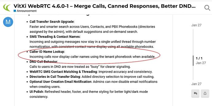 WebRTC-CallerIDNameLookup