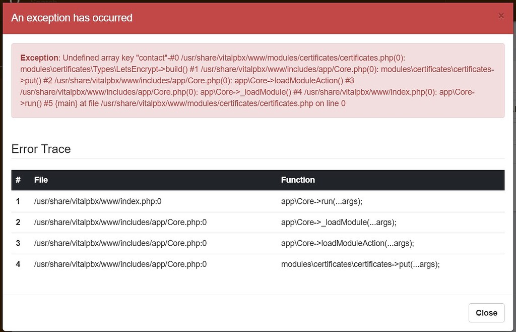Error Lets Encrypt Certificate - VitalPBX - VitalPBX Community